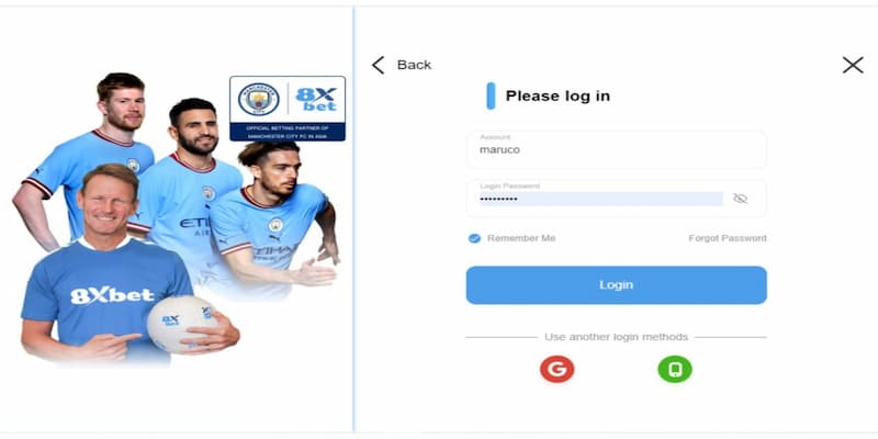 Hướng dẫn login trên website 8XBET chi tiết